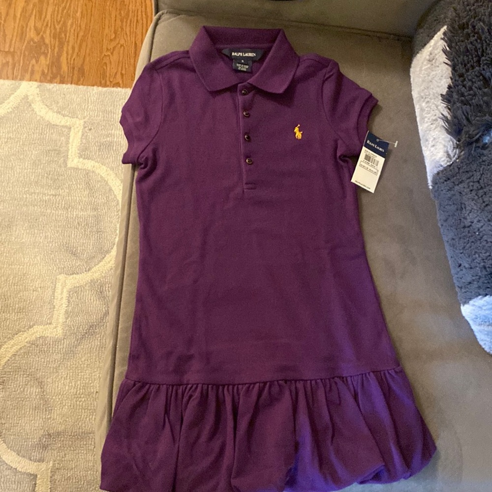 Ralph Lauren NWT Little Girl’s Size 5 Dress, Short Sleeves, 98% Cotton, 2% Elast